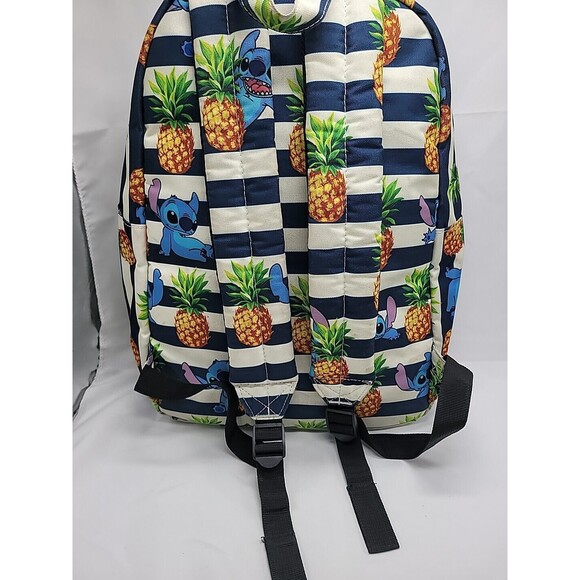 Disney Loungefly Lilo & Stitch Pineapple Large Striped Nylon Women’s Backpack - Picture 12 of 16